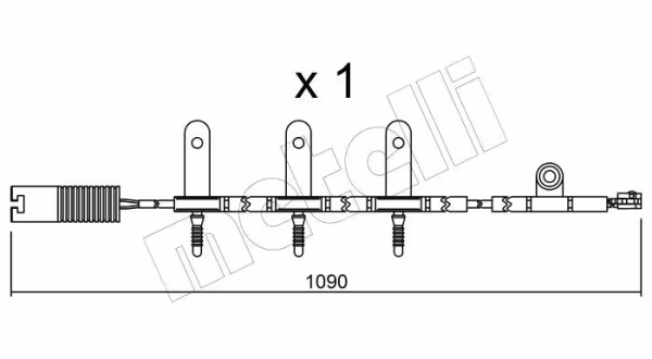 METELLI Contatto segnalazione, Usura past. freno/mat. d\'attrito