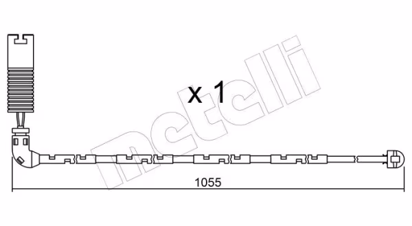 METELLI Contatto segnalazione, Usura past. freno/mat. d\'attrito