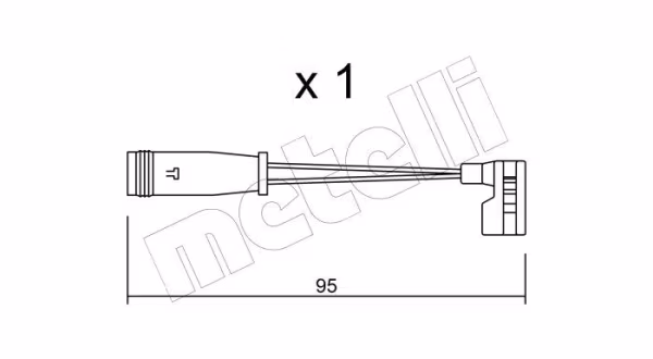 METELLI Contatto segnalazione, Usura past. freno/mat. d\'attrito