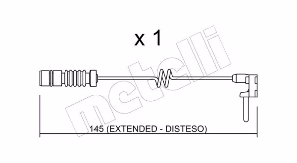 METELLI Contatto segnalazione, Usura past. freno/mat. d\'attrito