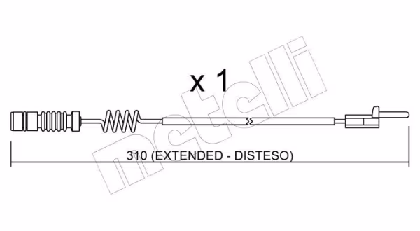 METELLI Contatto segnalazione, Usura past. freno/mat. d\'attrito