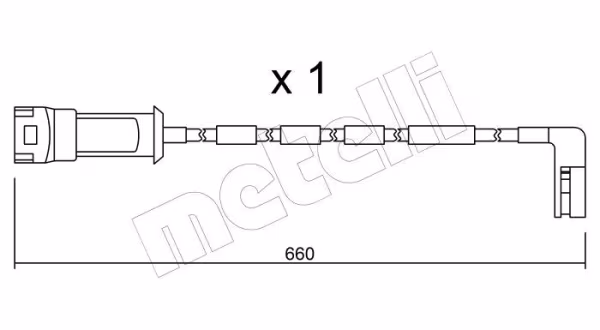 METELLI Contatto segnalazione, Usura past. freno/mat. d\'attrito
