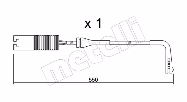 METELLI Contatto segnalazione, Usura past. freno/mat. d\'attrito