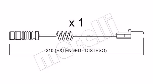 METELLI Contatto segnalazione, Usura past. freno/mat. d\'attrito