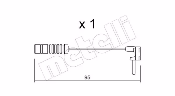 METELLI Contatto segnalazione, Usura past. freno/mat. d\'attrito