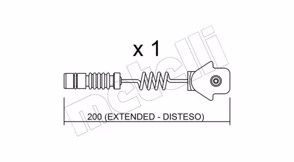 METELLI Contatto segnalazione, Usura past. freno/mat. d\'attrito