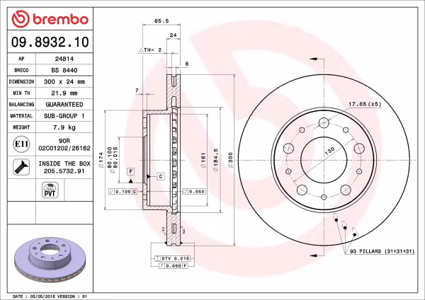 BREMBO Disco freno
