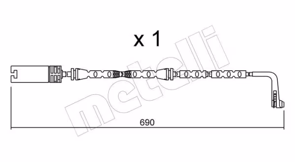METELLI Contatto segnalazione, Usura past. freno/mat. d\'attrito