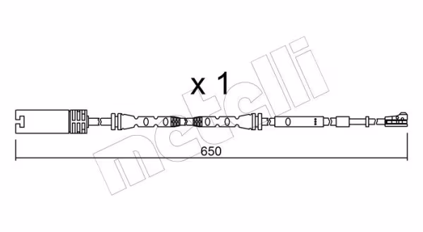 METELLI Contatto segnalazione, Usura past. freno/mat. d\'attrito