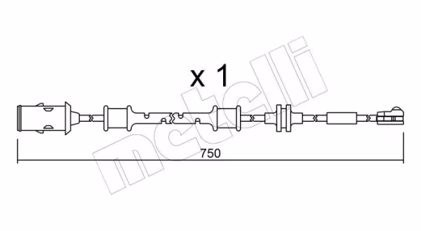 METELLI Contatto segnalazione, Usura past. freno/mat. d\'attrito