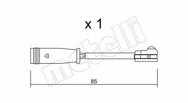 METELLI Contatto segnalazione, Usura past. freno/mat. d\'attrito