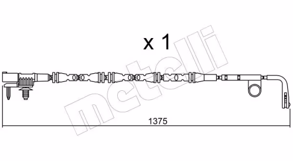METELLI Contatto segnalazione, Usura past. freno/mat. d\'attrito