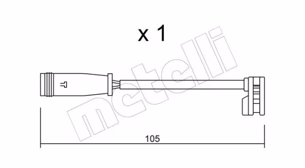 METELLI Contatto segnalazione, Usura past. freno/mat. d\'attrito