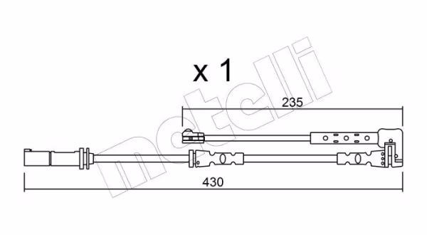 METELLI Contatto segnalazione, Usura past. freno/mat. d\'attrito