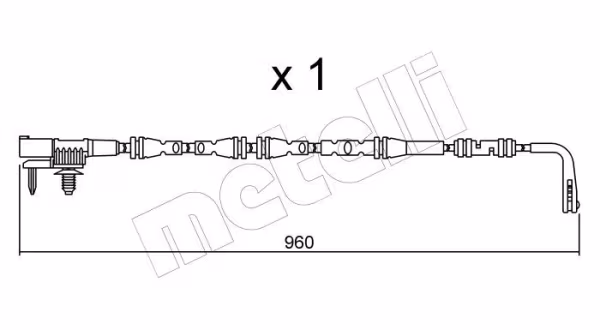 METELLI Contatto segnalazione, Usura past. freno/mat. d\'attrito