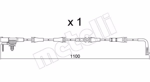 METELLI Contatto segnalazione, Usura past. freno/mat. d\'attrito