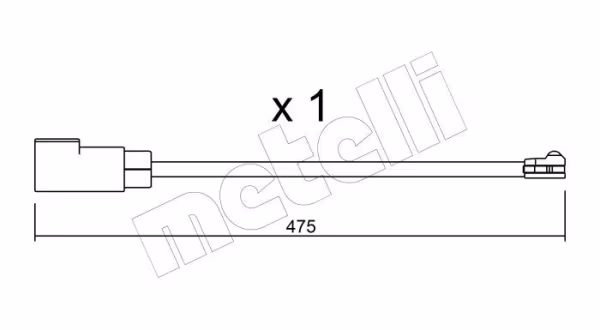 METELLI Contatto segnalazione, Usura past. freno/mat. d\'attrito