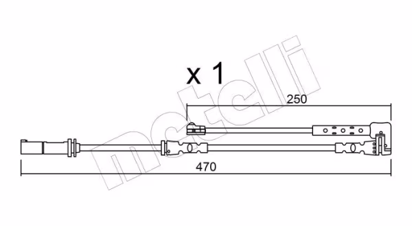 METELLI Contatto segnalazione, Usura past. freno/mat. d\'attrito