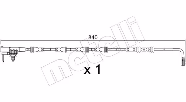METELLI Contatto segnalazione, Usura past. freno/mat. d\'attrito