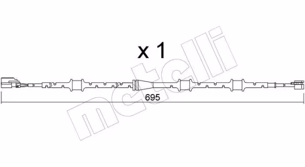 METELLI Contatto segnalazione, Usura past. freno/mat. d\'attrito