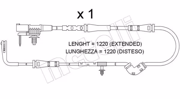 METELLI Contatto segnalazione, Usura past. freno/mat. d\'attrito