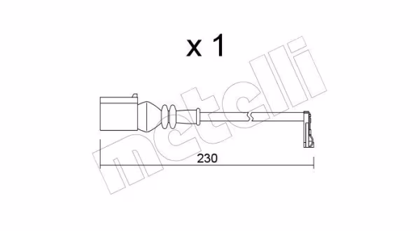 METELLI Contatto segnalazione, Usura past. freno/mat. d\'attrito