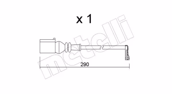 METELLI Contatto segnalazione, Usura past. freno/mat. d\'attrito