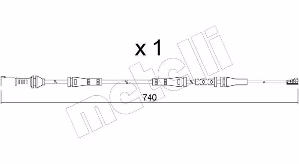 METELLI Contatto segnalazione, Usura past. freno/mat. d\'attrito