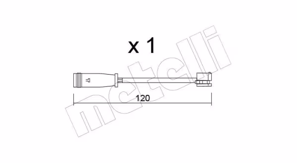 METELLI Contatto segnalazione, Usura past. freno/mat. d\'attrito