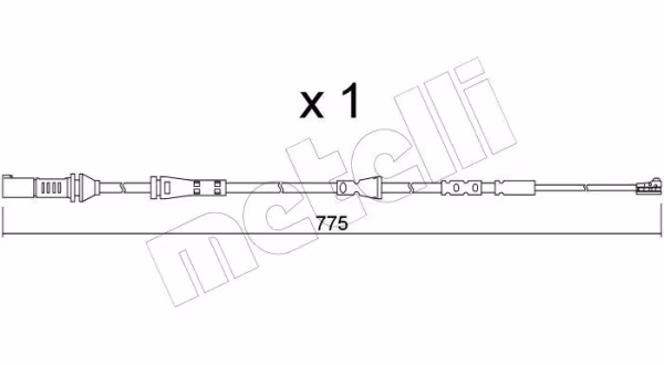 METELLI Contatto segnalazione, Usura past. freno/mat. d\'attrito