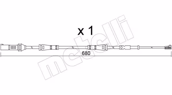 METELLI Contatto segnalazione, Usura past. freno/mat. d\'attrito