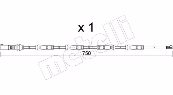 METELLI Contatto segnalazione, Usura past. freno/mat. d\'attrito