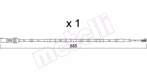 METELLI Contatto segnalazione, Usura past. freno/mat. d\'attrito