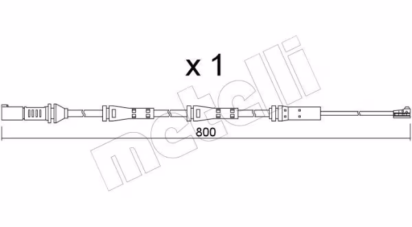 METELLI Contatto segnalazione, Usura past. freno/mat. d\'attrito