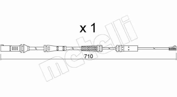 METELLI Contatto segnalazione, Usura past. freno/mat. d\'attrito