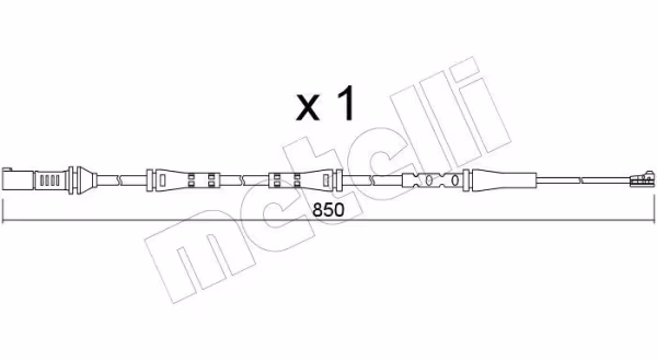 METELLI Contatto segnalazione, Usura past. freno/mat. d\'attrito