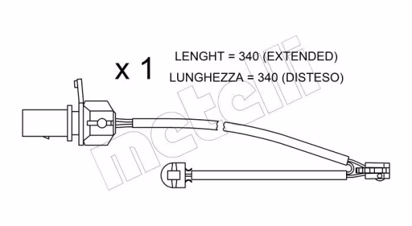 METELLI Contatto segnalazione, Usura past. freno/mat. d\'attrito