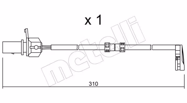 METELLI Contatto segnalazione, Usura past. freno/mat. d\'attrito