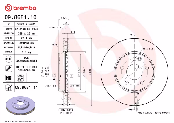 BREMBO Disco freno