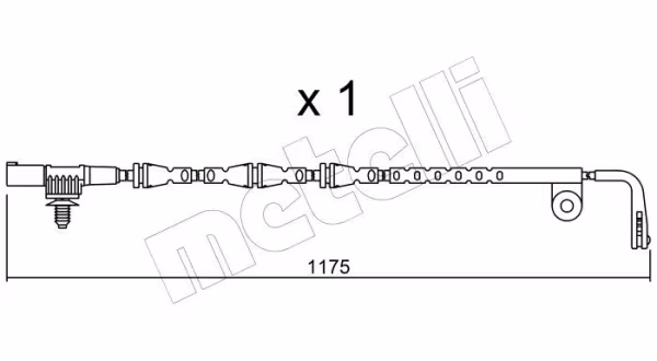 METELLI Contatto segnalazione, Usura past. freno/mat. d\'attrito