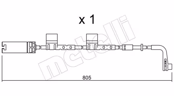 METELLI Contatto segnalazione, Usura past. freno/mat. d\'attrito