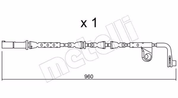 METELLI Contatto segnalazione, Usura past. freno/mat. d\'attrito