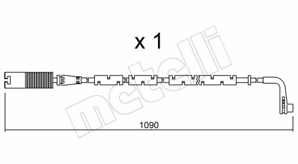 METELLI Contatto segnalazione, Usura past. freno/mat. d\'attrito