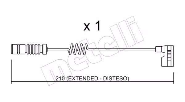 METELLI Contatto segnalazione, Usura past. freno/mat. d\'attrito