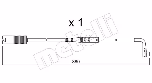 METELLI Contatto segnalazione, Usura past. freno/mat. d\'attrito
