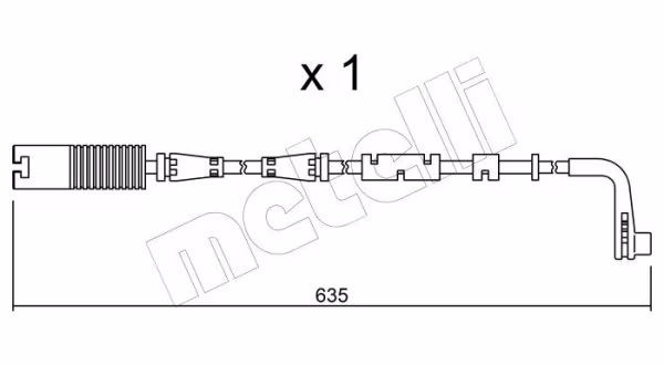 METELLI Contatto segnalazione, Usura past. freno/mat. d\'attrito