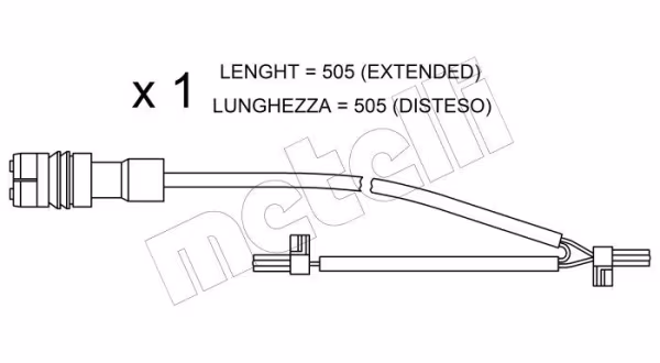 METELLI Contatto segnalazione, Usura past. freno/mat. d\'attrito