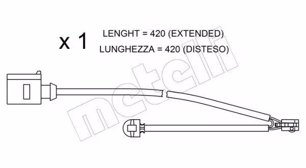 METELLI Contatto segnalazione, Usura past. freno/mat. d\'attrito