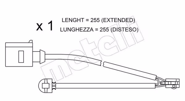 METELLI Contatto segnalazione, Usura past. freno/mat. d\'attrito
