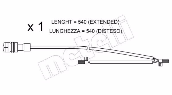 METELLI Contatto segnalazione, Usura past. freno/mat. d\'attrito